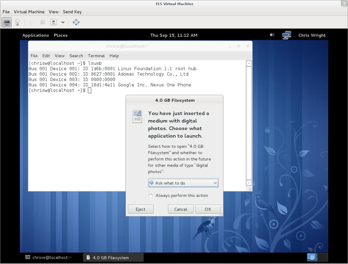 USB Host Assigned to Guest KVM