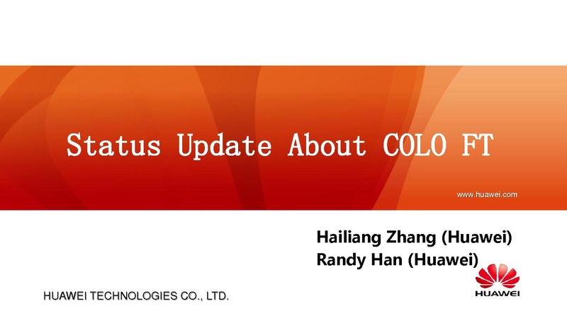 File:03x08B-Hailang Zhang-Status Update on KVM-COLO FT.pdf