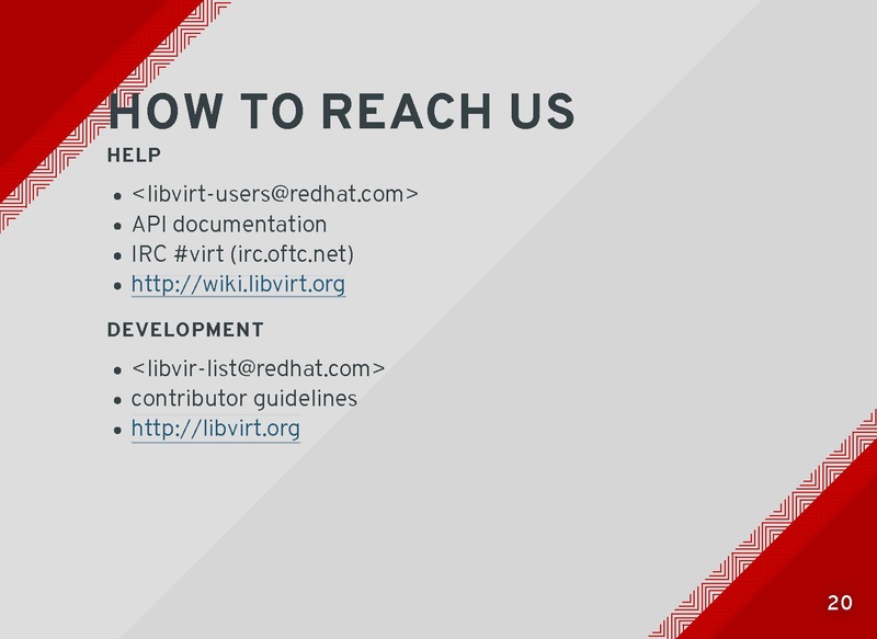 File:03x10B-Erik Skultety-Libvirt Admin API-A Different Kind of Management for libvirt.pdf